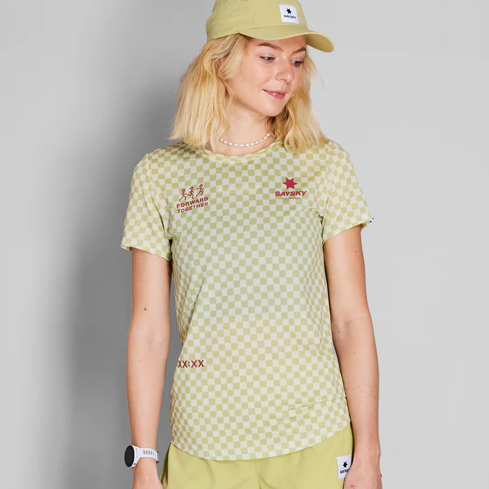 saysky combat t shirt dame 1034 checker
