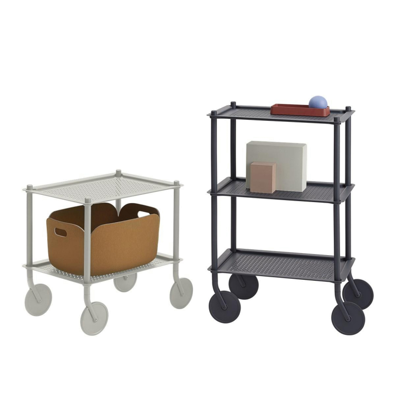 Muuto Flow trolley 2 laags blauw grijs