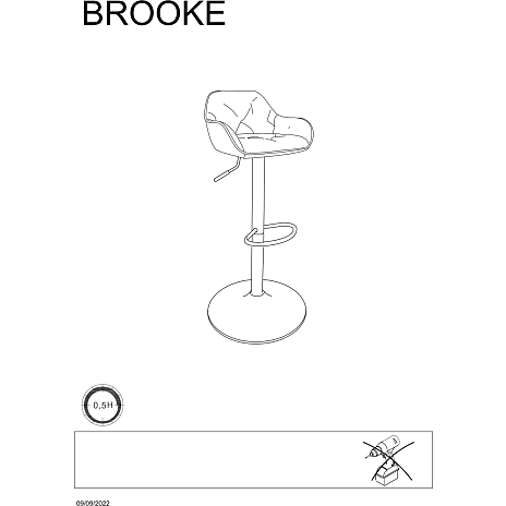 Brooke barstol - beige