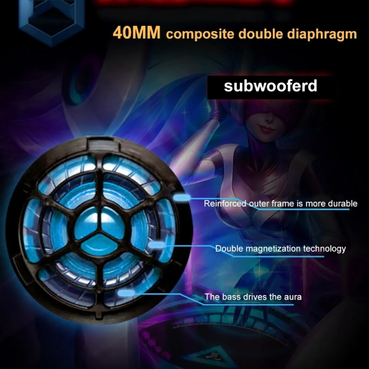 Wewoo Casque gaming Subwoofer