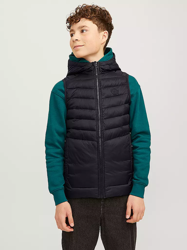 JACK & JONES Jungen Steppgilet JJESPRINT PUFFER schwarz