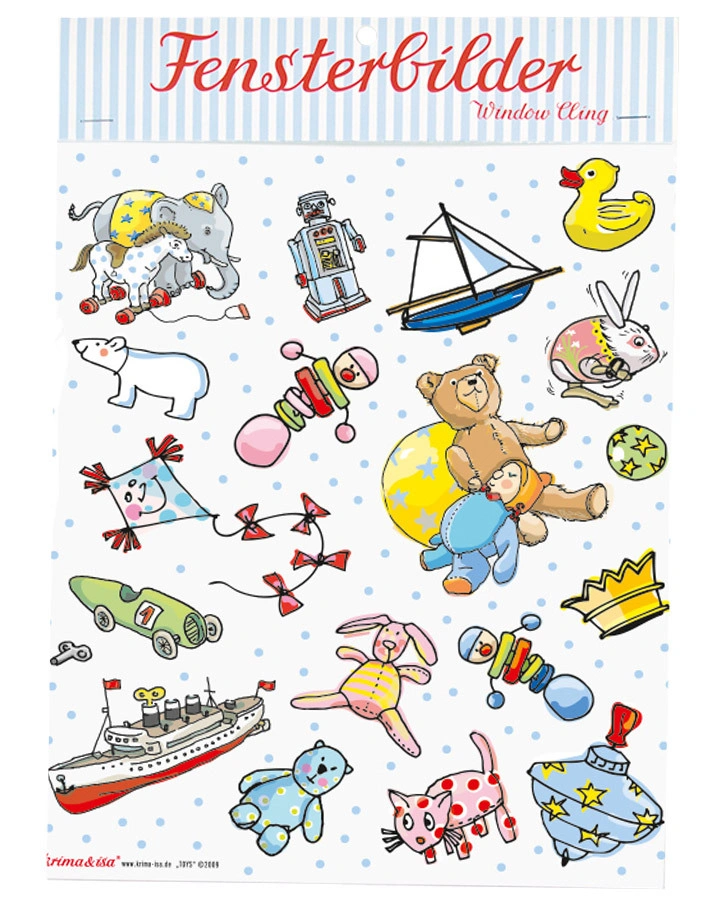 Fensterbilder TOYS in bunt