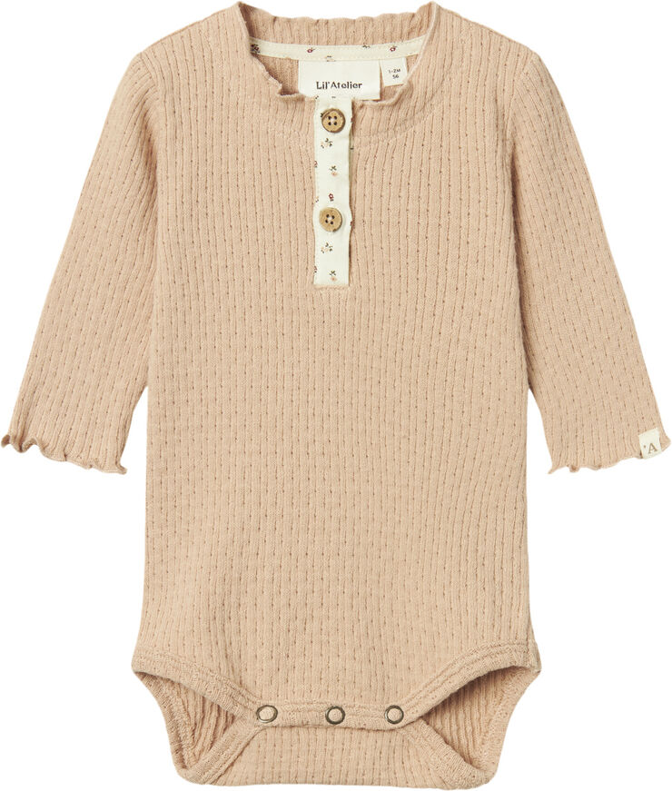 Lil' Atelier NBFREA LS SLIM BODY LIL Rugby tan