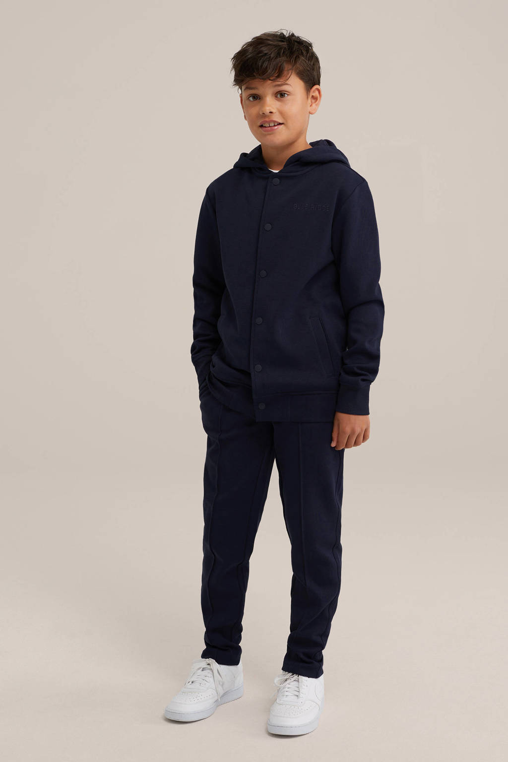 WE Fashion broek donkerblauw