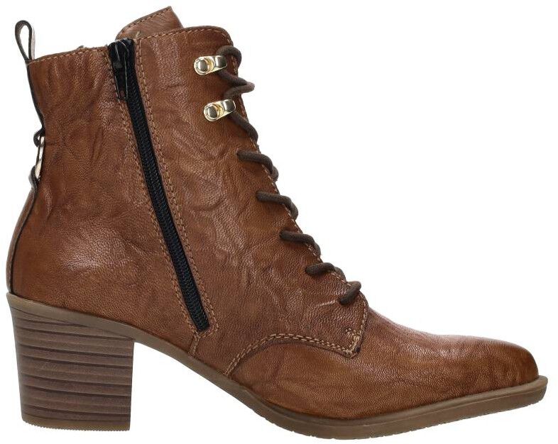 Rieker Veterschoenen Hak cognac