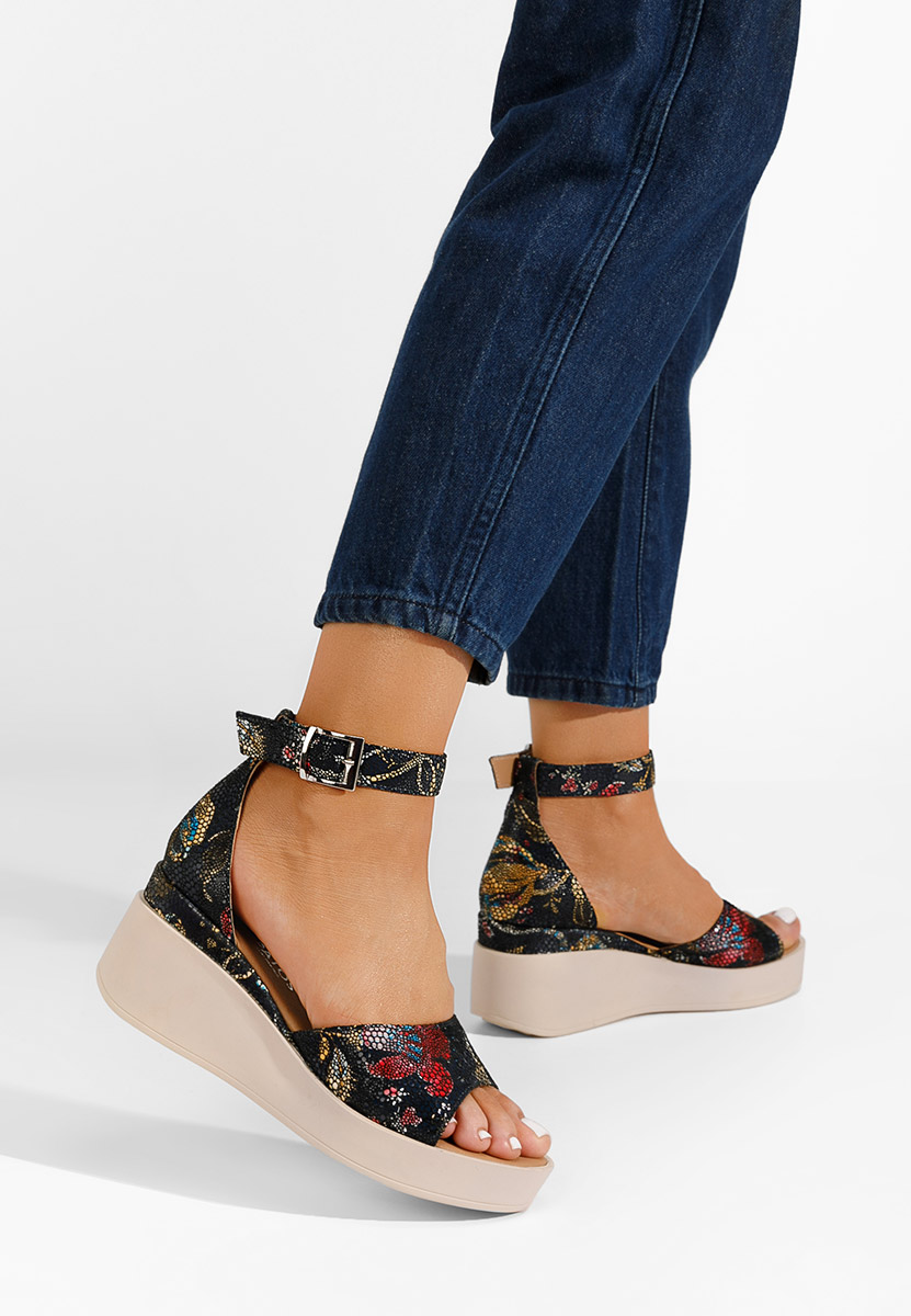 Sandales en cuir femme multicolores Salegia V4