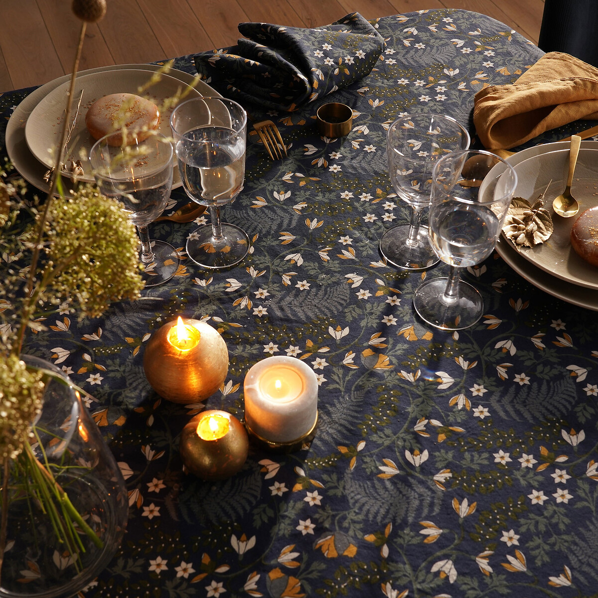 LA REDOUTE INTERIEURS<br>Toalha de mesa com estampa floral em algodão lavado Longina