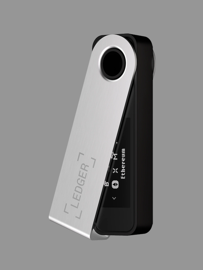 Nano S Plus Crypto Hardware Wallet Geldbörse Sicherheitschip Krypto-Währungen Bitcoin / Ethereum / NFT's - Retro Gaming (Orange/Violett)