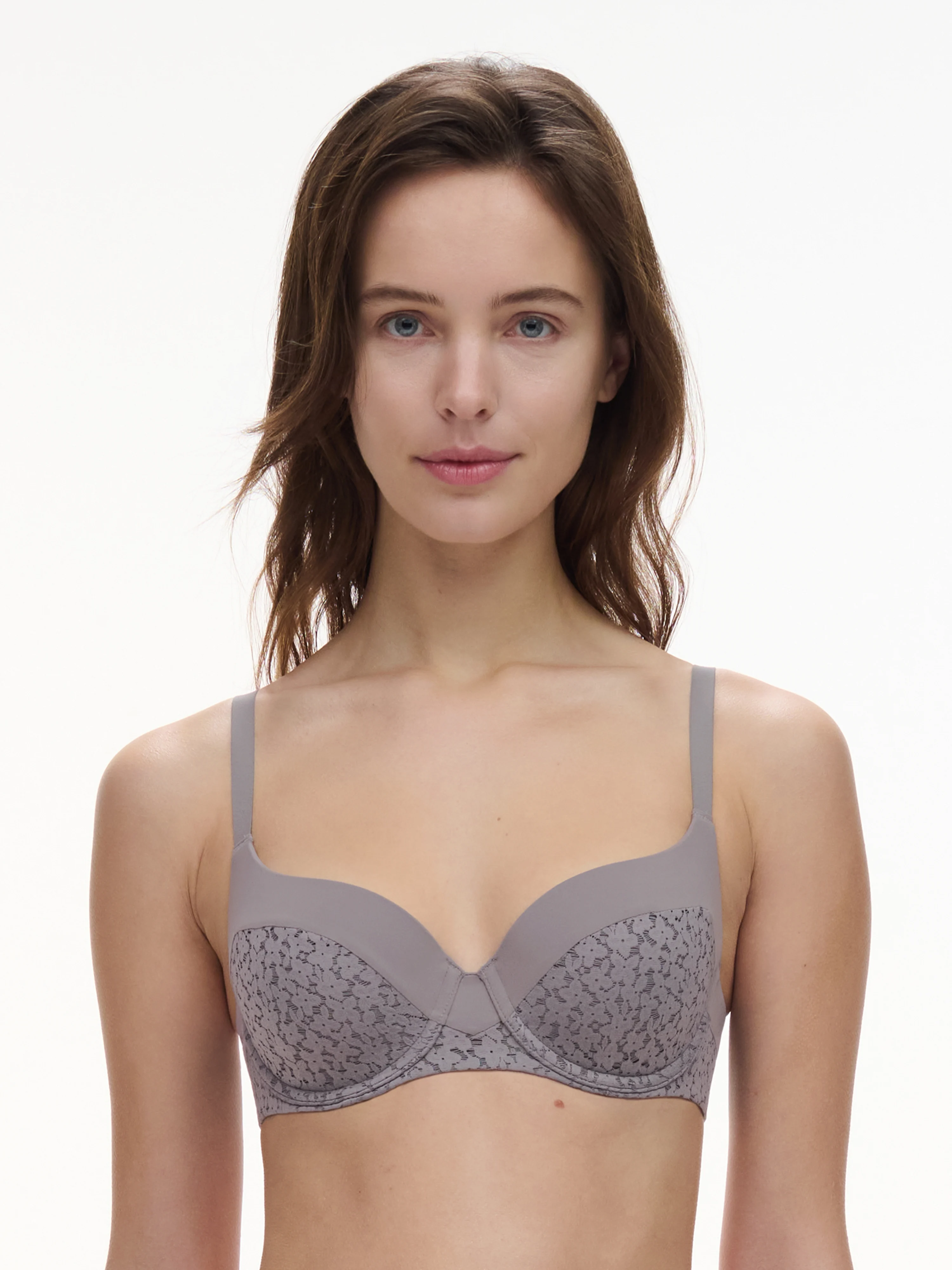 NORAH - Soutien-gorge coques emboîtant en dentelle | Gris