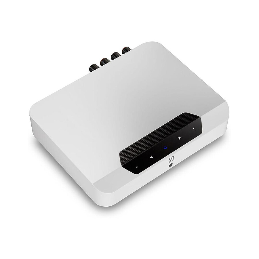 Bluesound Powernode Edge Blanc + Triangle Elara LN01 Gris Lin
