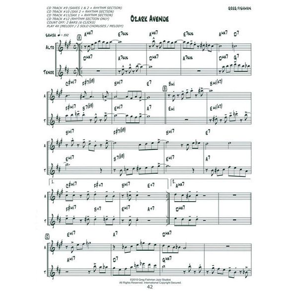 Greg Fishman Jazz Saxophone Duets Vol.2