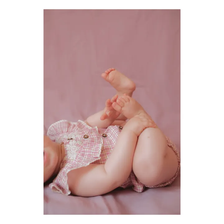 Louise Misha Barboteuse Jade Carreaux | Rose
