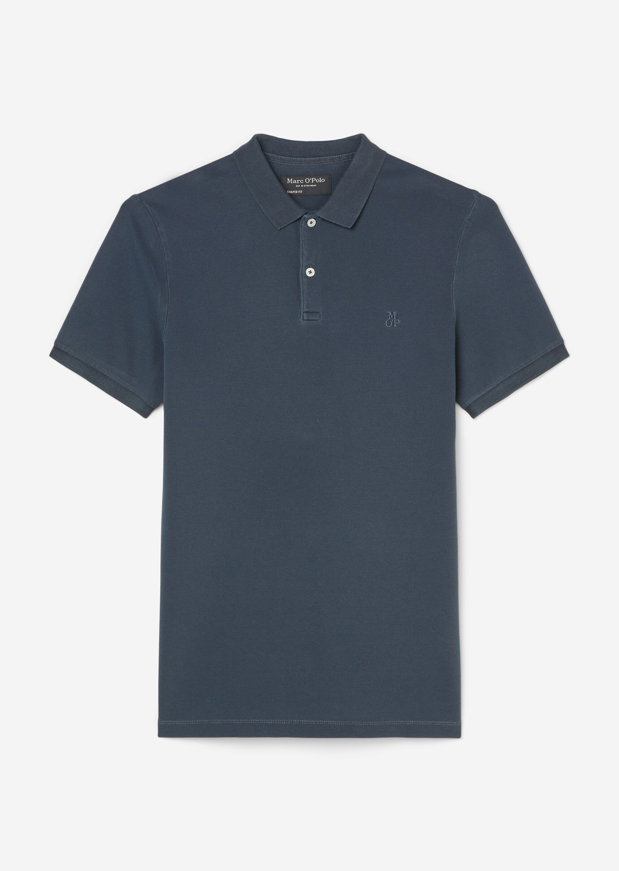 Kurzarm-Poloshirt Piqué shaped aus Organic Cotton-Stretch