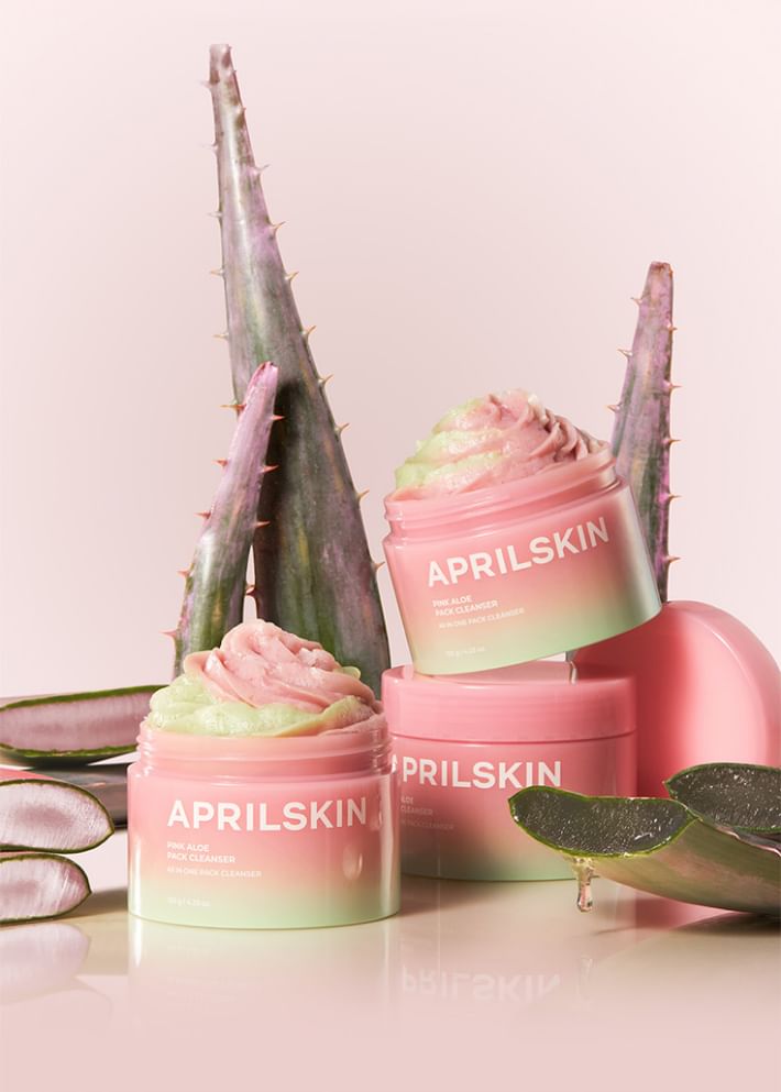 APRILSKIN - Roze Aloë Vera Pack Reiniger