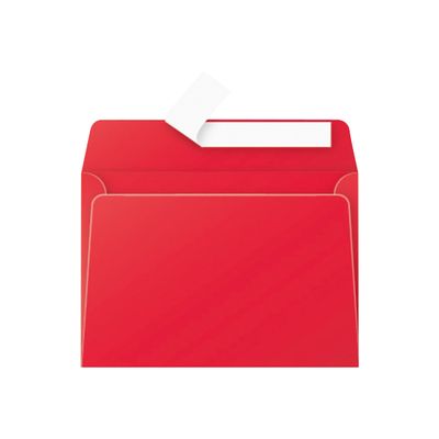 Pollen - 20 Enveloppes - 114 x 162 mm - 120 g/m² - rouge