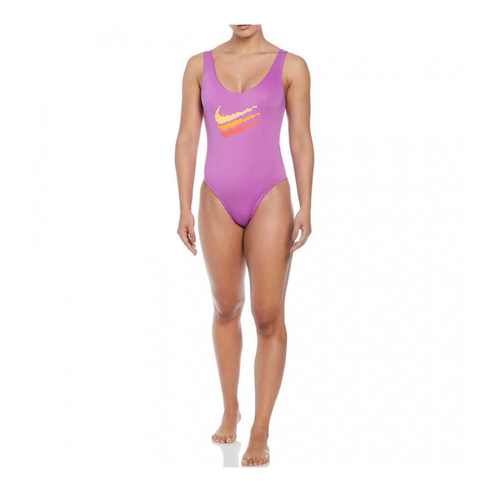 Nike Swim MULTI LOGO U-BACK - Maillot de bain 1 pièce Femme fuchsia dream