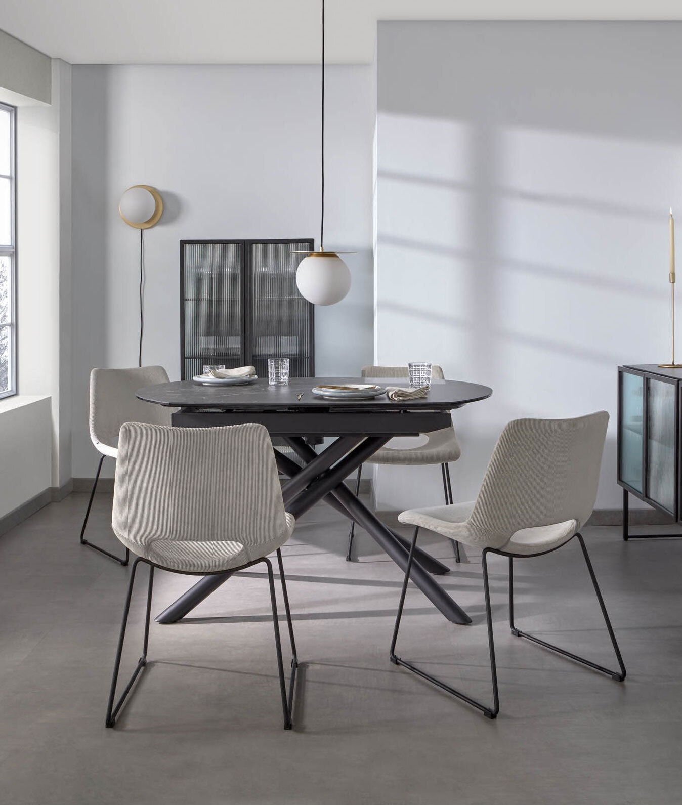 Kave Home Esstisch YODALIA 130-190 x 100 cm Keramik