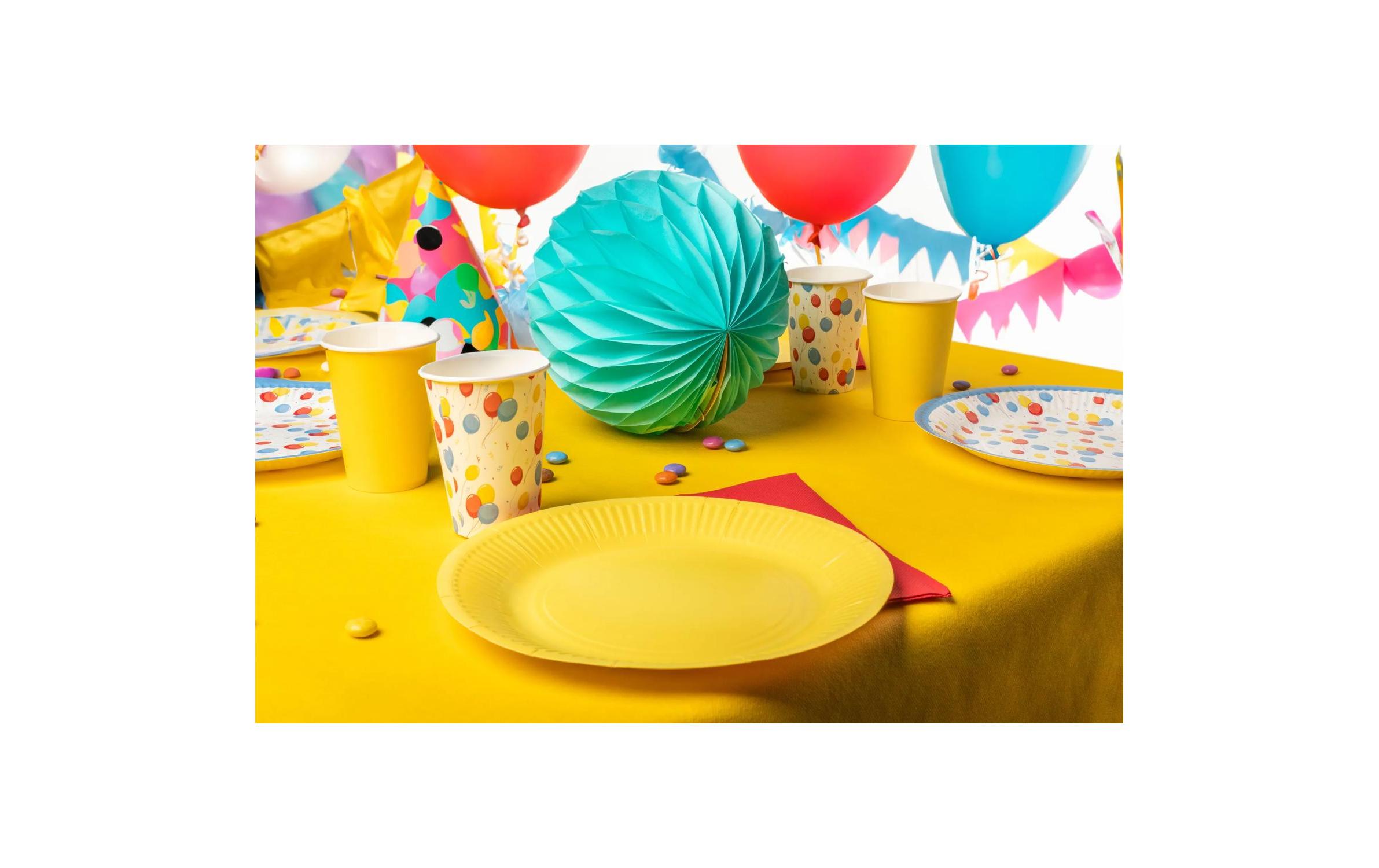 Einwegbecher Geburtstag 2 dl, 10 Stück, Mehrfarbig10 Pappbecher