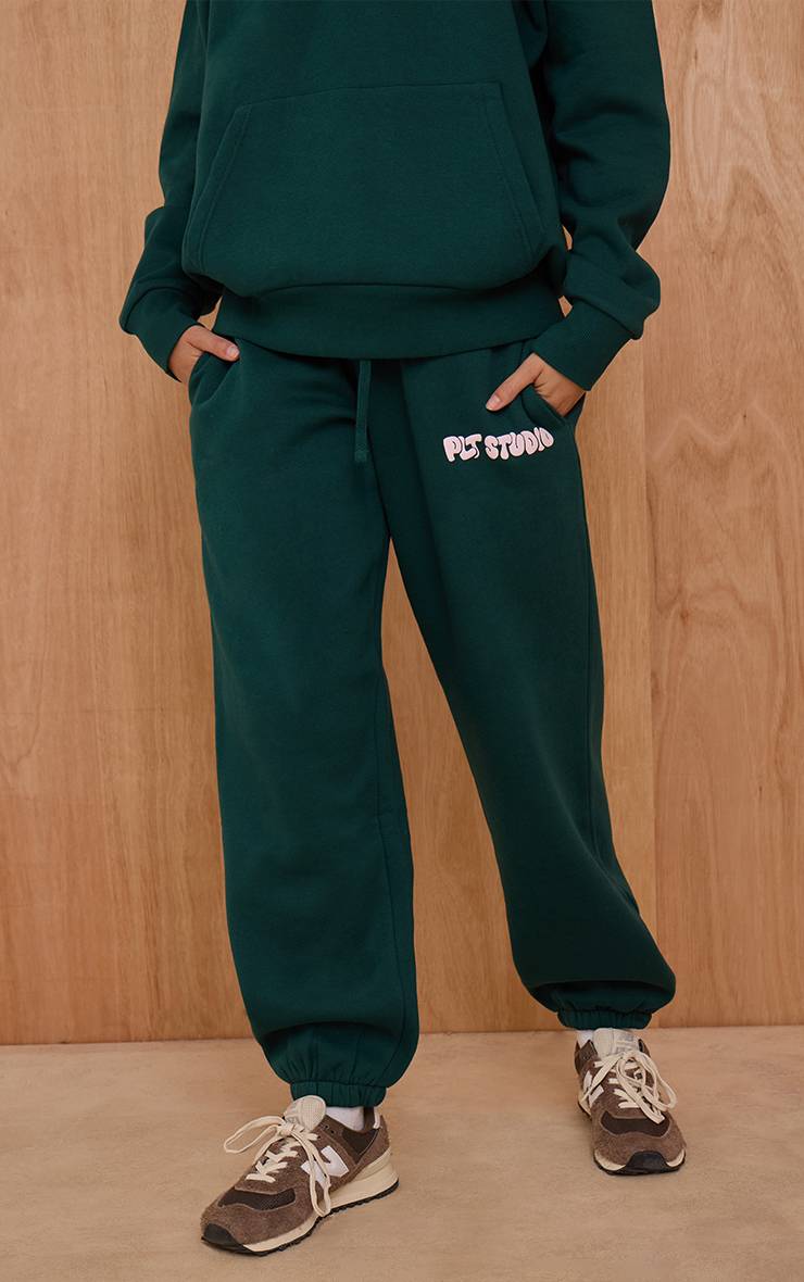 Pine Green Jogging À Chevilles Resserrées Imprimé Plt Studio