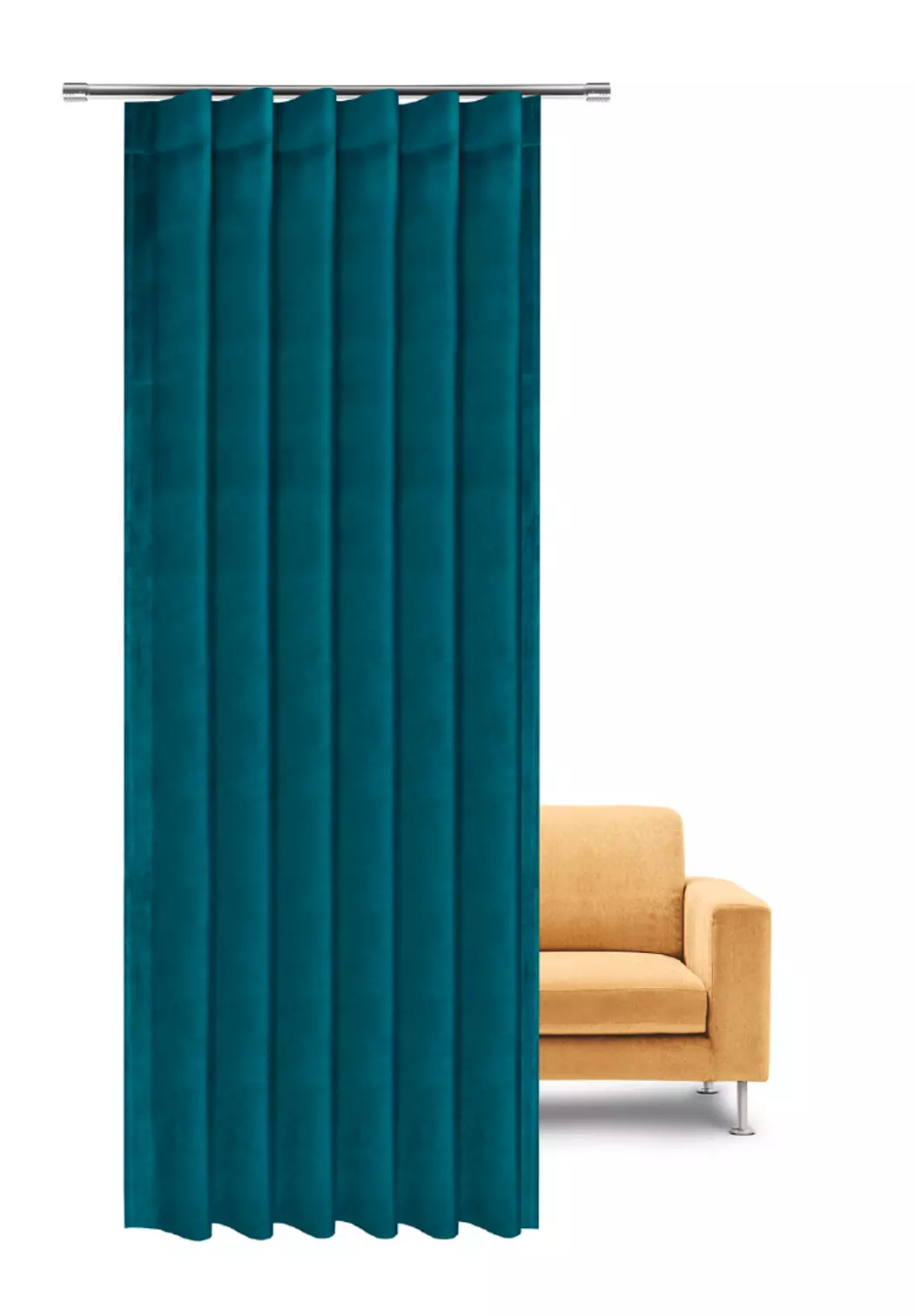 Fertiggardine Samt 135 x 300 cm