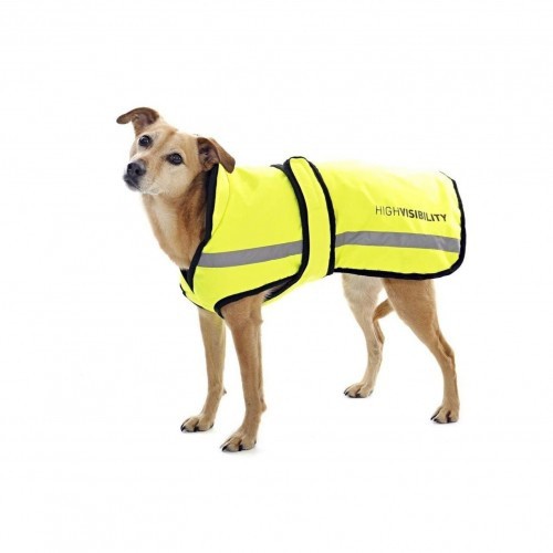 Casaco refletor para passear com cães, amarelo