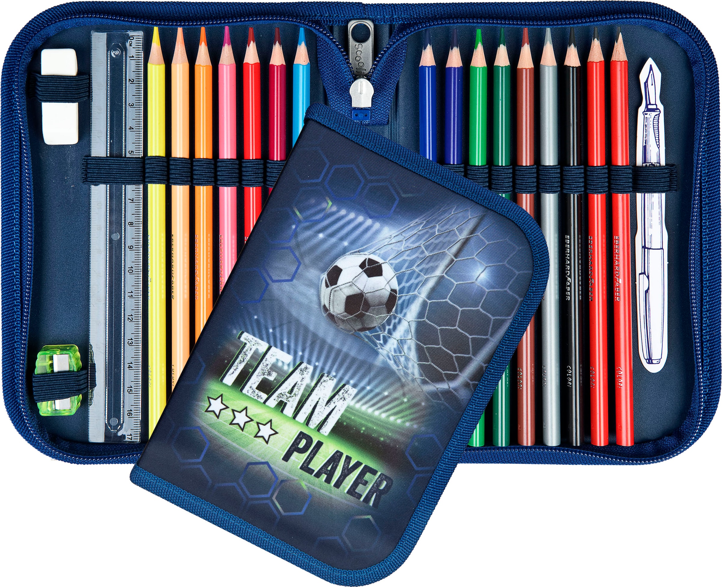 Scooli Schulranzen »EasyFit, Team Player« Reflektoren