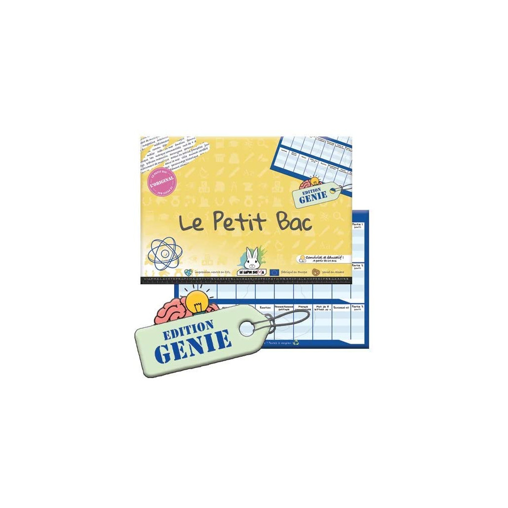 Jeu du Petit BAC - Edition Génie