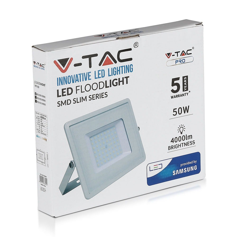 Witte LED-schijnwerpers - Samsung - IP65 - 50W - 4000 lumen - 4000K - 5 jaar