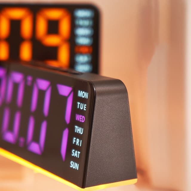 LED-ur Digitalt vækkeur Stort display Dato Temperatur vækkeur