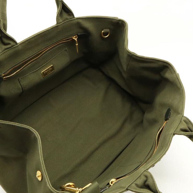 Prada Vintage Prada Canapa Tote Green