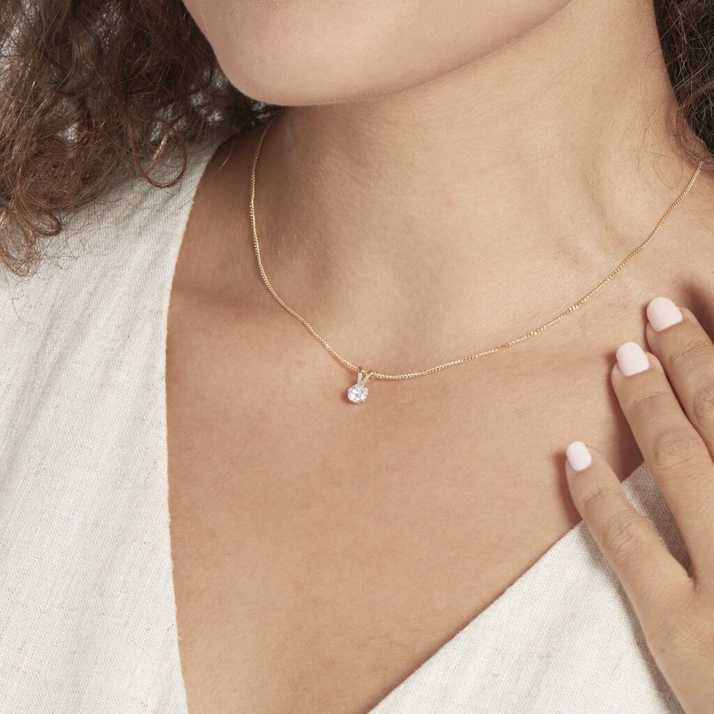 Pendentif Mabila Or Jaune Oxyde De Zirconium