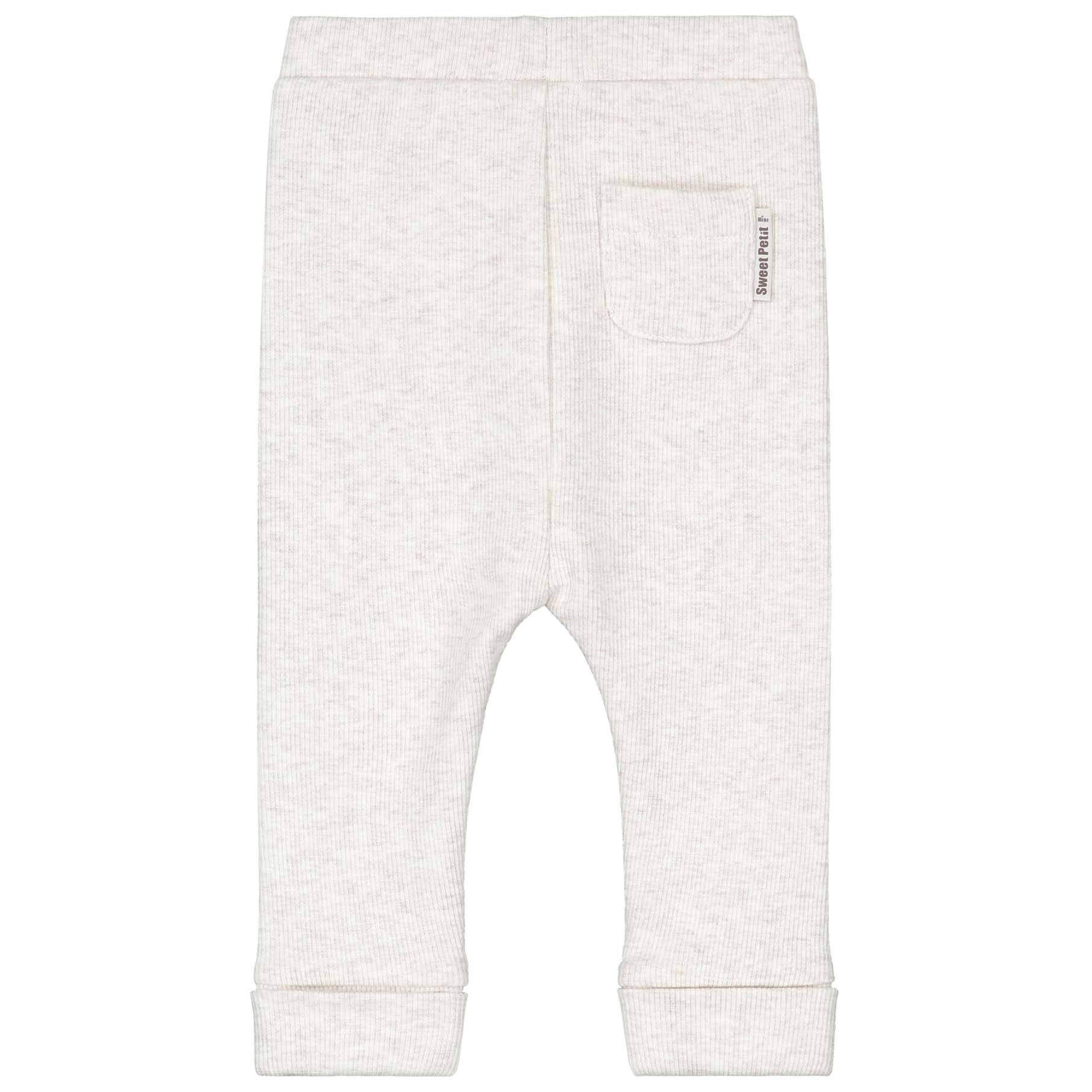 Sweet Petit Mini broek rib  effen beige
