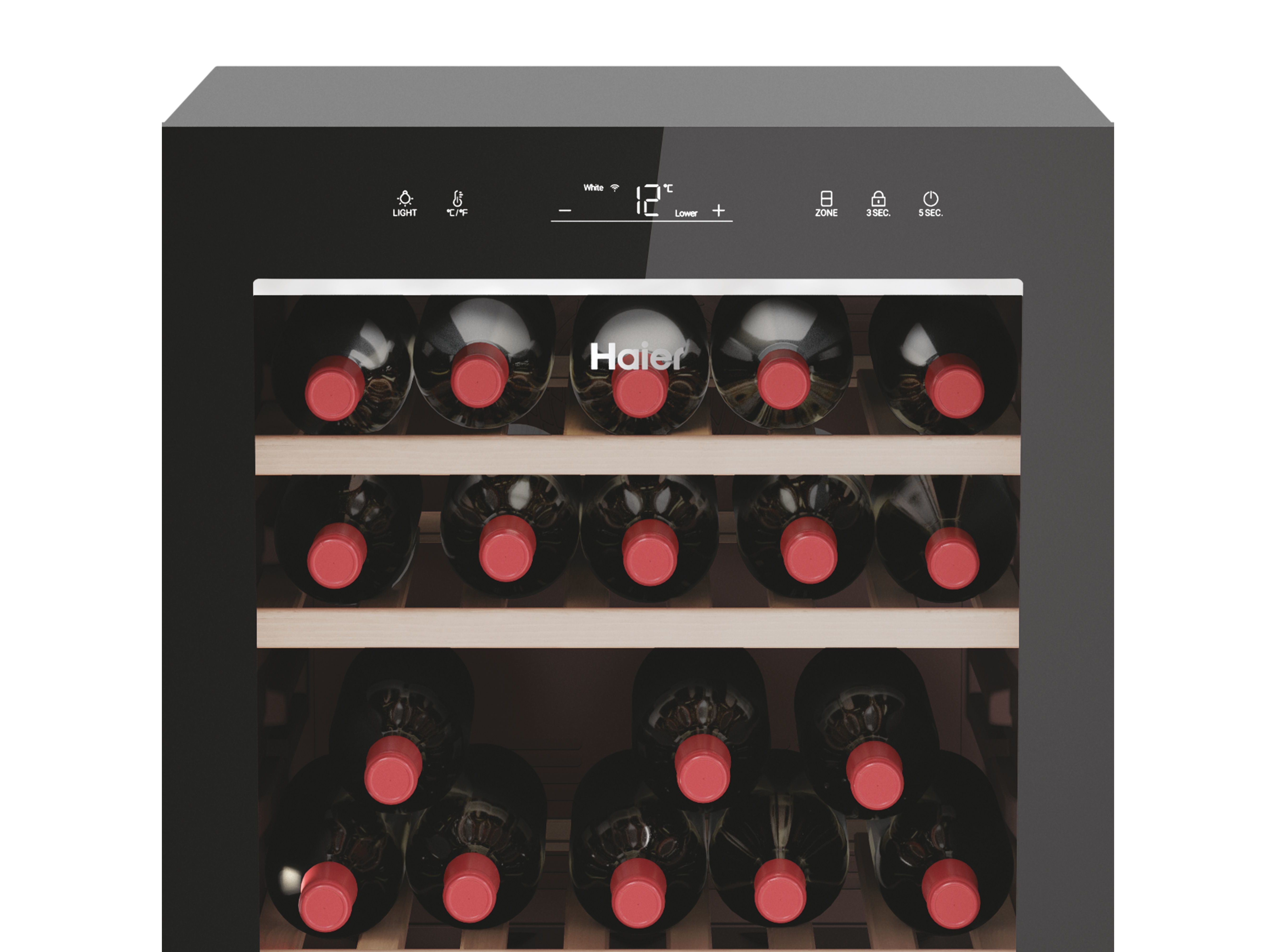 CAVE VINHOS HAIER HWS77GDAU1 77 GARRAFAS CINZA