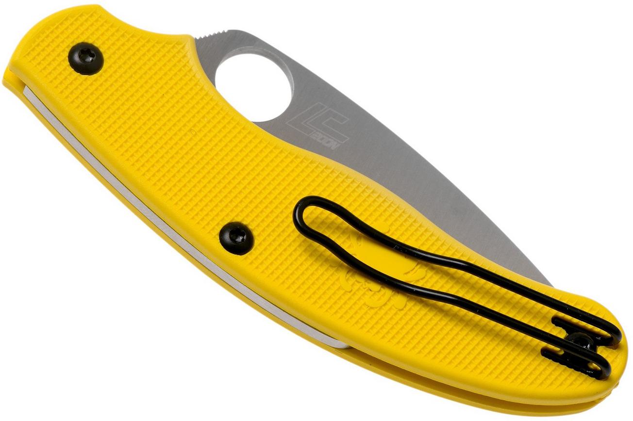 Spyderco UK Penknife Salt LC200N Serrated C94SYL Yellow zakmes