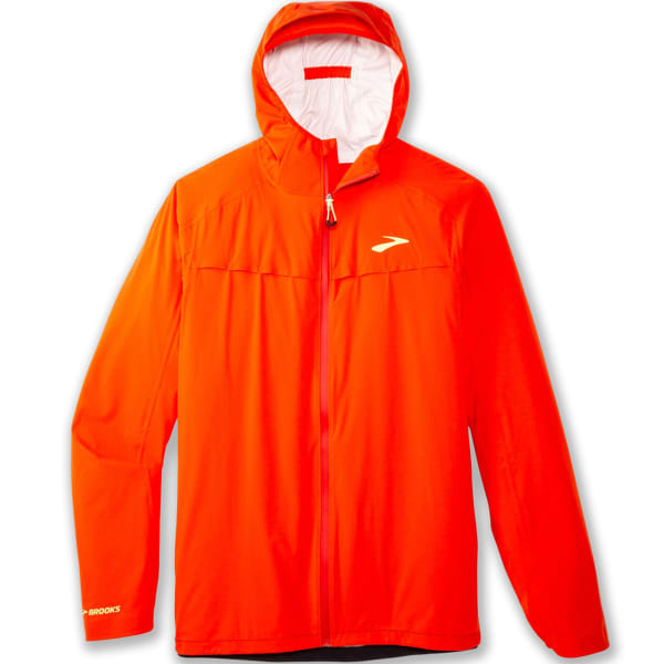 Veste trail BROOKS HIGH POINT WATERPROOF JACKET CHERRY TOMATO/PHANTOM GREY