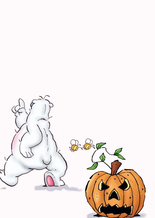 Doodles | Halloween kaart | ijsbeer