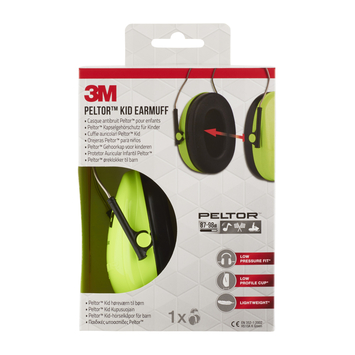 3M gehoorbescherming voor kinderen H510AK neongroen (87-98 dB)