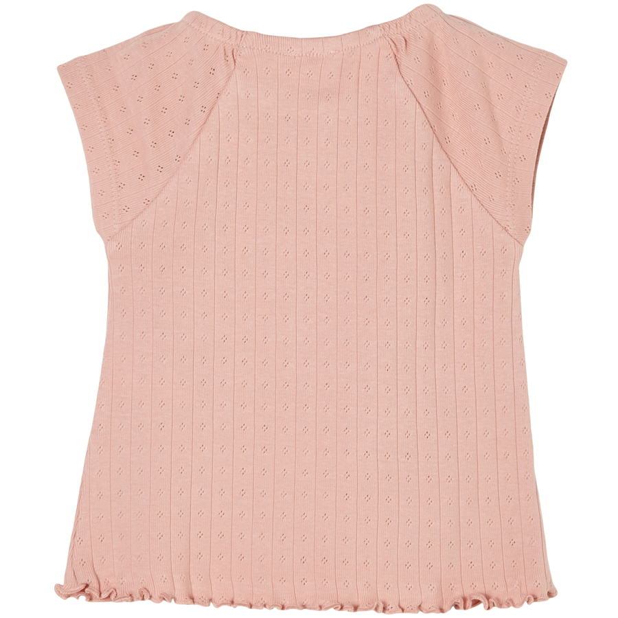 s.Oliver T-Shirt mit Ajourmuster rosa