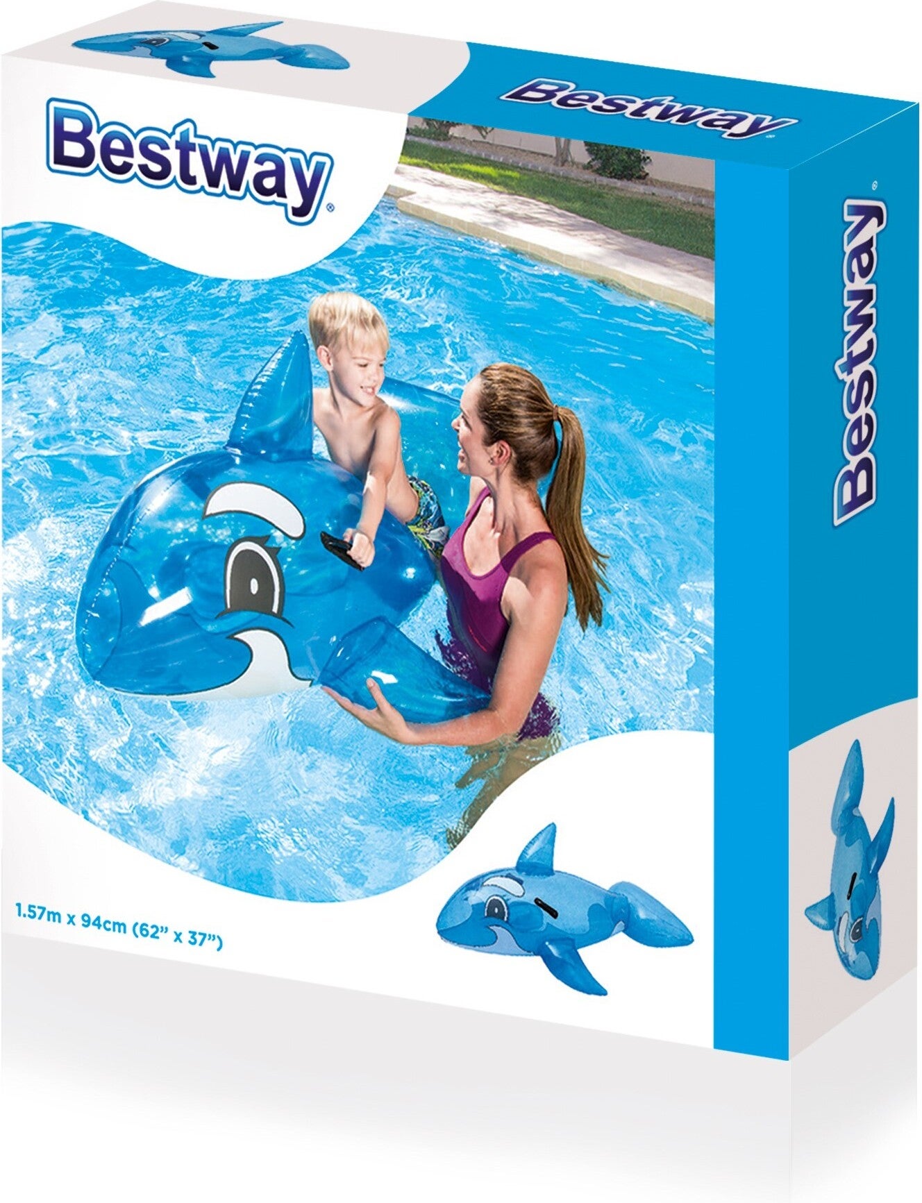 Bestway opblaasbare walvis blauw 148 x 84 x 68 cm 3+