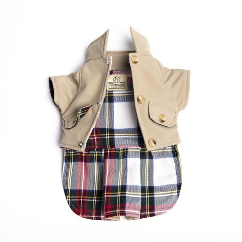 Casaco Frankie Trench Coat para Cães, Bege