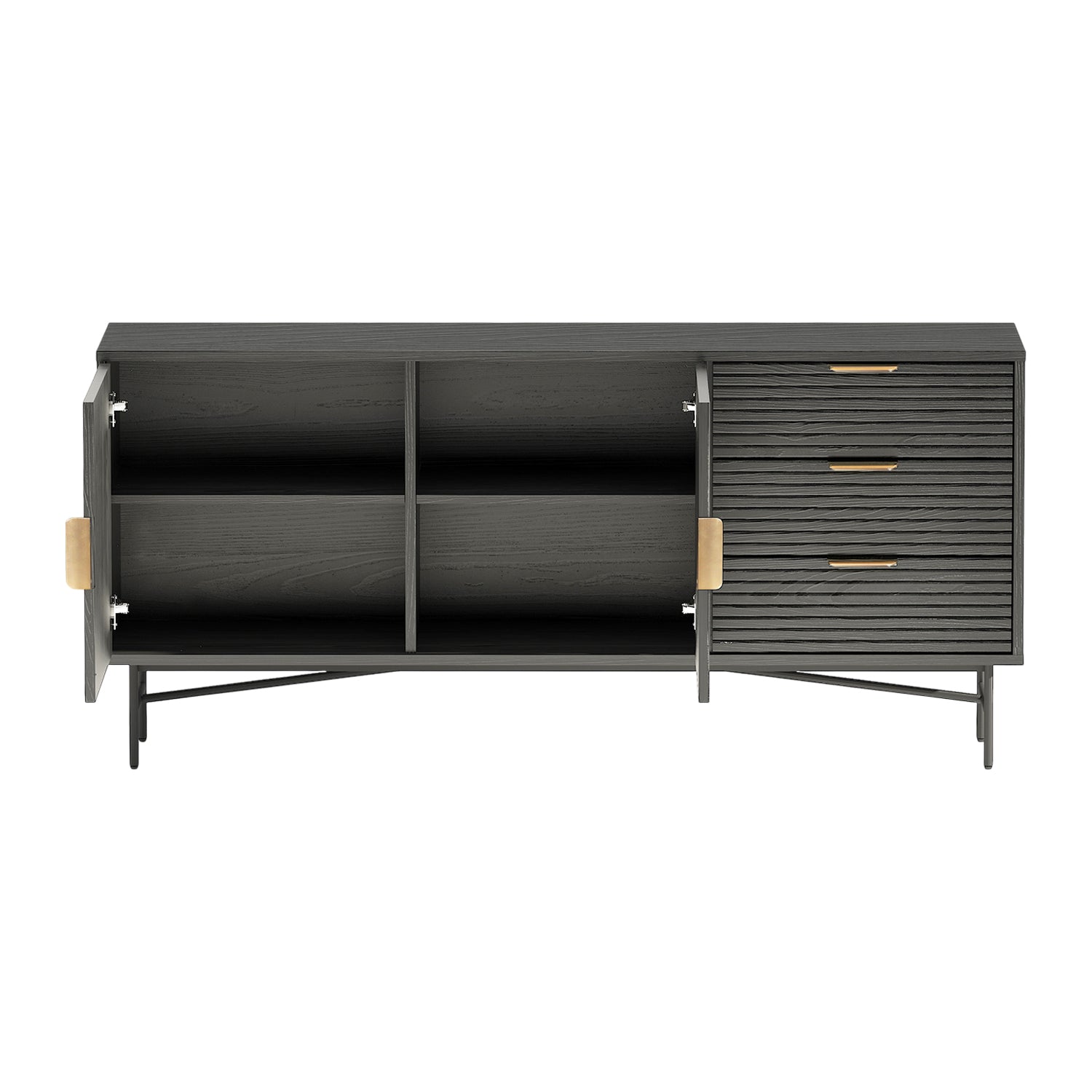 by fonQ Vorne Dressoir - Zwart Eiken