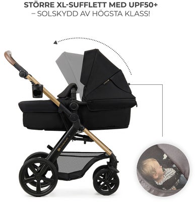 Kinderkraft MOOV 2 3-in-1 Kombivogn, Pure Black