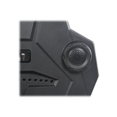 Fauteuil gamer ONLINE - accoudoirs réglables - enceintes intégrées - noir et rouge
