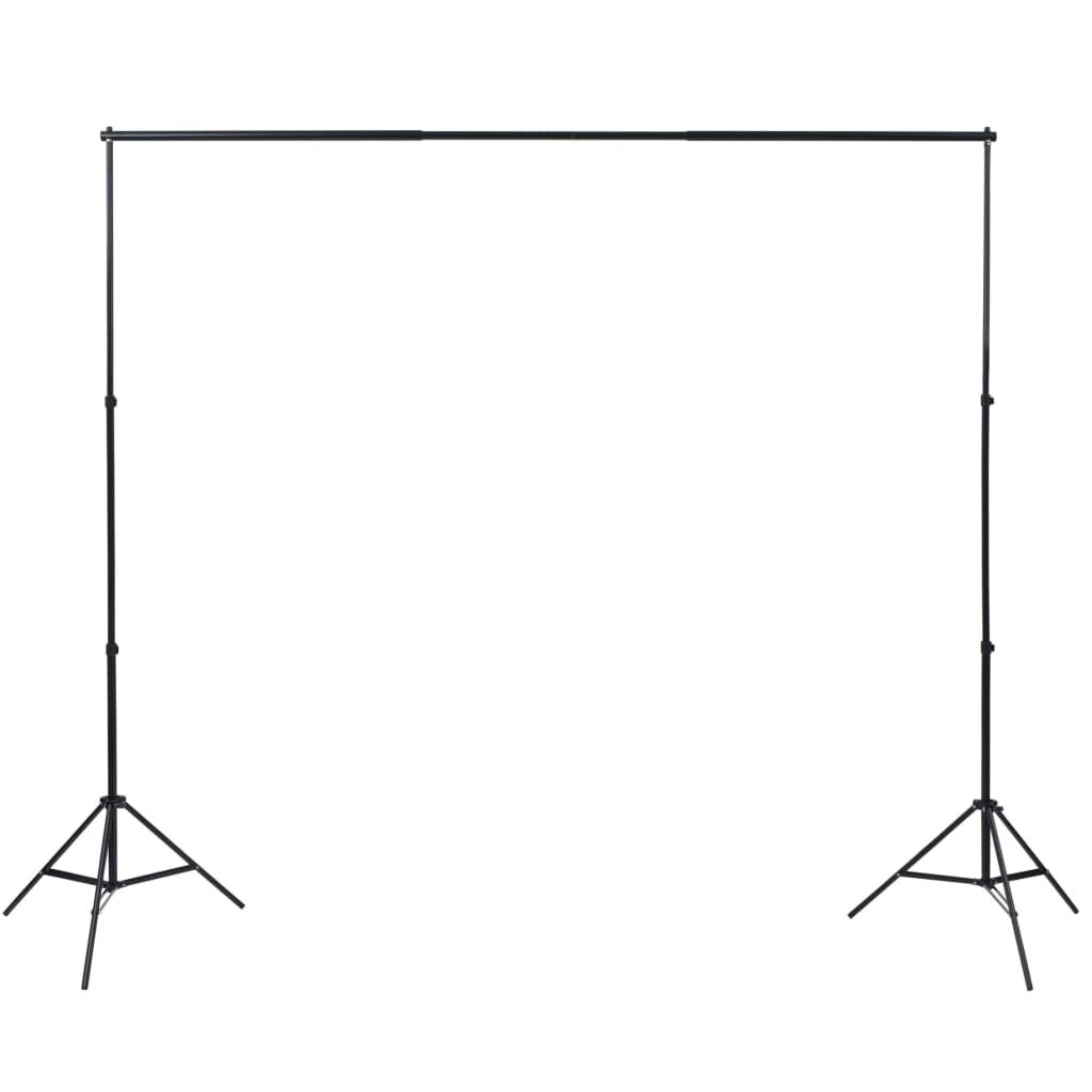 vidaXL Fotografieset met 3 katoenen achtergronden en lijst, 3 x 3 m