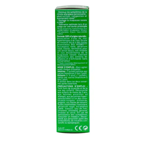 Puressentiel Respiratoire Spray Nasal Décongestionnant Allergies aux Huiles Essentielles Bio 30ml