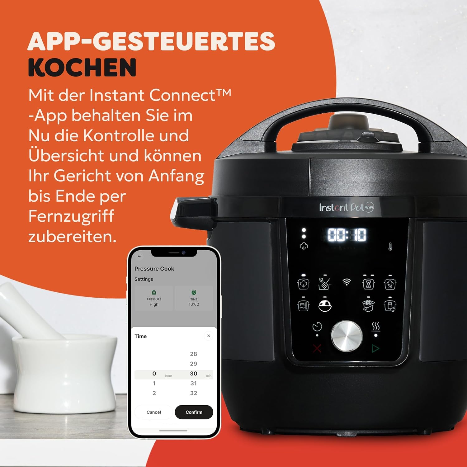 Instant Pot Plus 9-in-1-Multikocher 5,7 l – Gebürsteter Edelstahl, Schnellkochtopf, Schongarer, Reiskocher, Sauteuse, Joghurtbereiter, Speisenwärmer, Dampfgarer, Vakuumgarer, Sterilisator