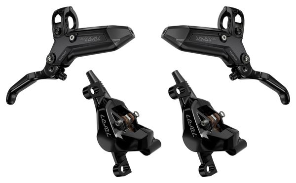Paire de Freins à Disque Sram Level Silver Stealth 2-Piston (Sans Disques) 950 mm / 2000 mm Noir