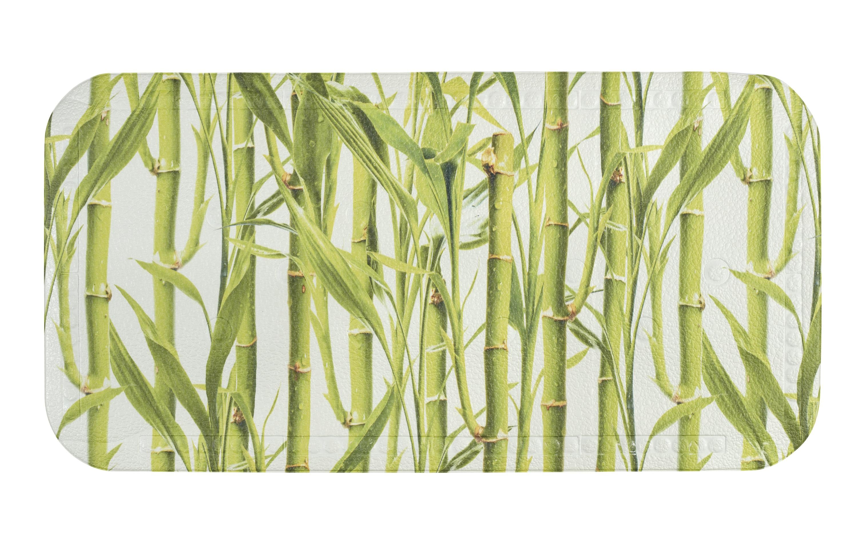 Badewanneneinlage Smoothie Bamboo 71 cm, Grün/WeissWanneneinlage mit Print
