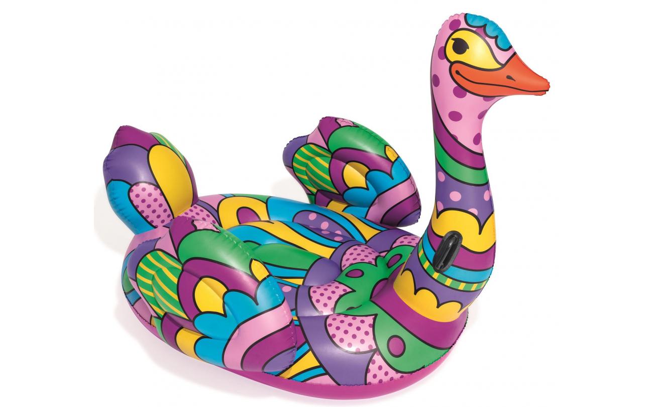 Luchtmatras Struisvogel Pop art 190x166cm met 2 handvaten