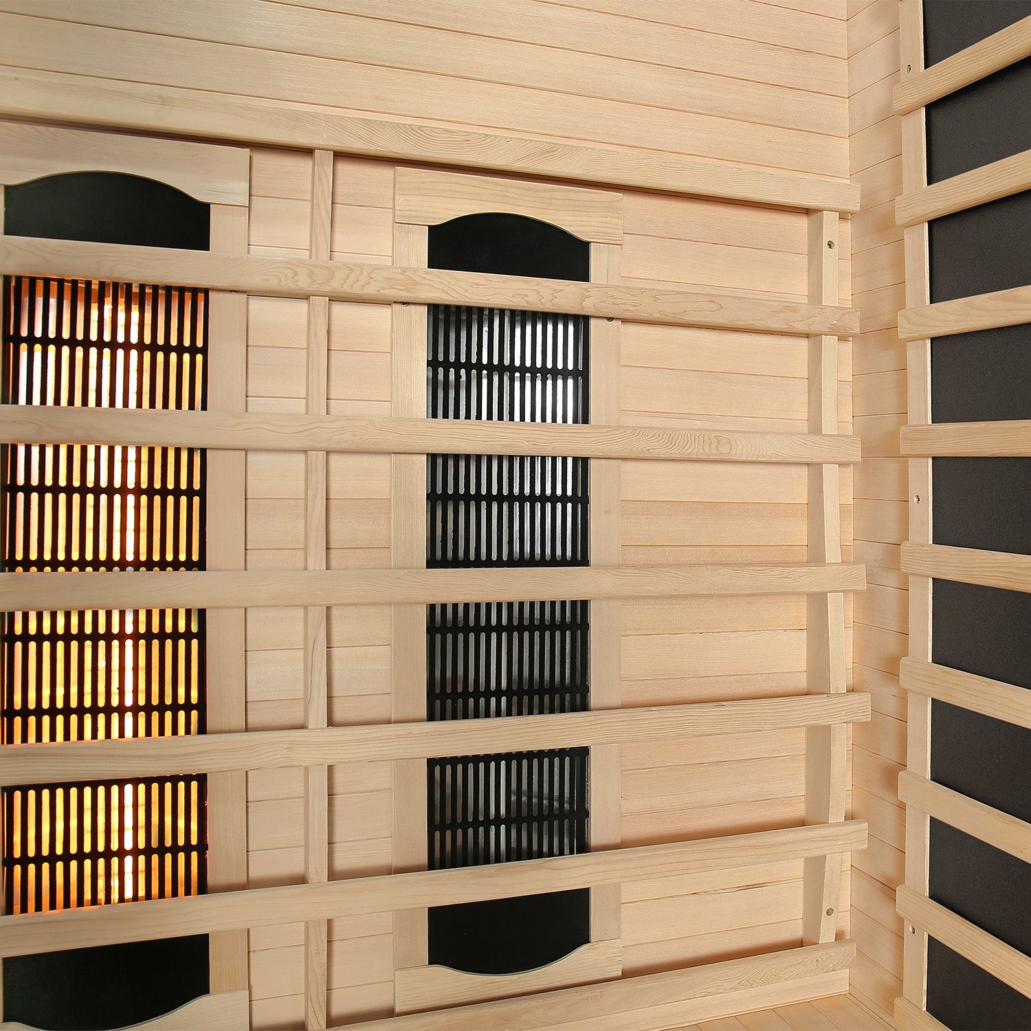 Artsauna Infrarotkabine Oslo mit Triplex-Heizsystem | 2 Personen | Hemlock Holz | 120 x 100 cm